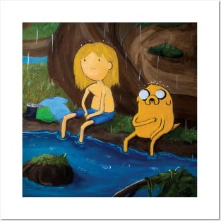 Finn and Jake - Moody Rainy Day Adventure Time Art Posters and Art